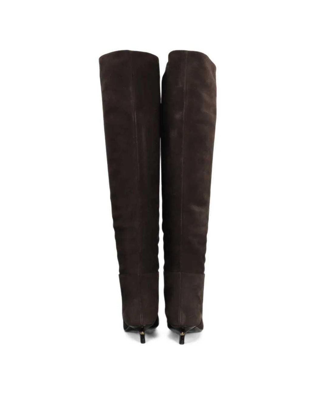 ALEVI Black Pointed-Toe Over-The-Knee Boots
