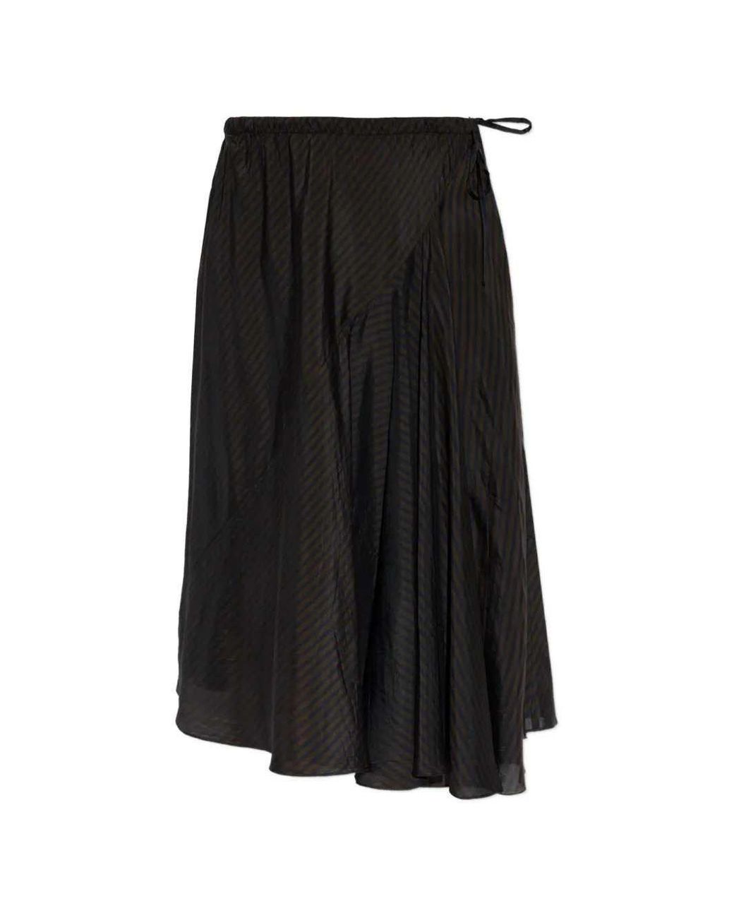 Dries Van Noten Black Sibanna 4284 W.W. Skirt Dbrn