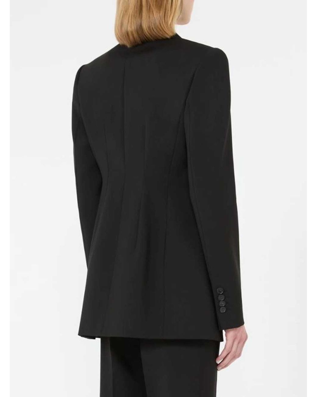 Sportmax Black Adamo Double-Breasted Blazer