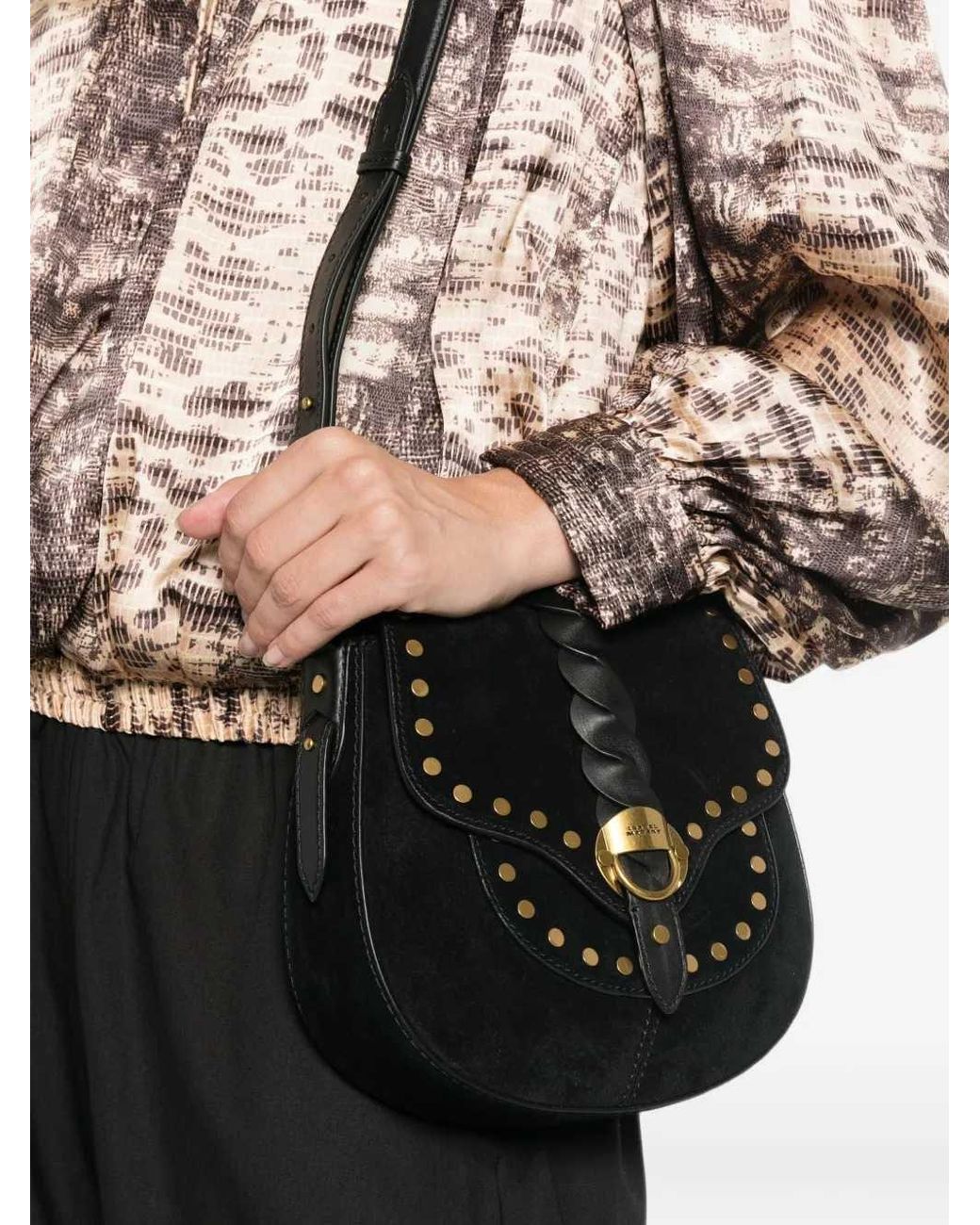 Isabel Marant White Marant Altay Small Studded Crossbody Bag