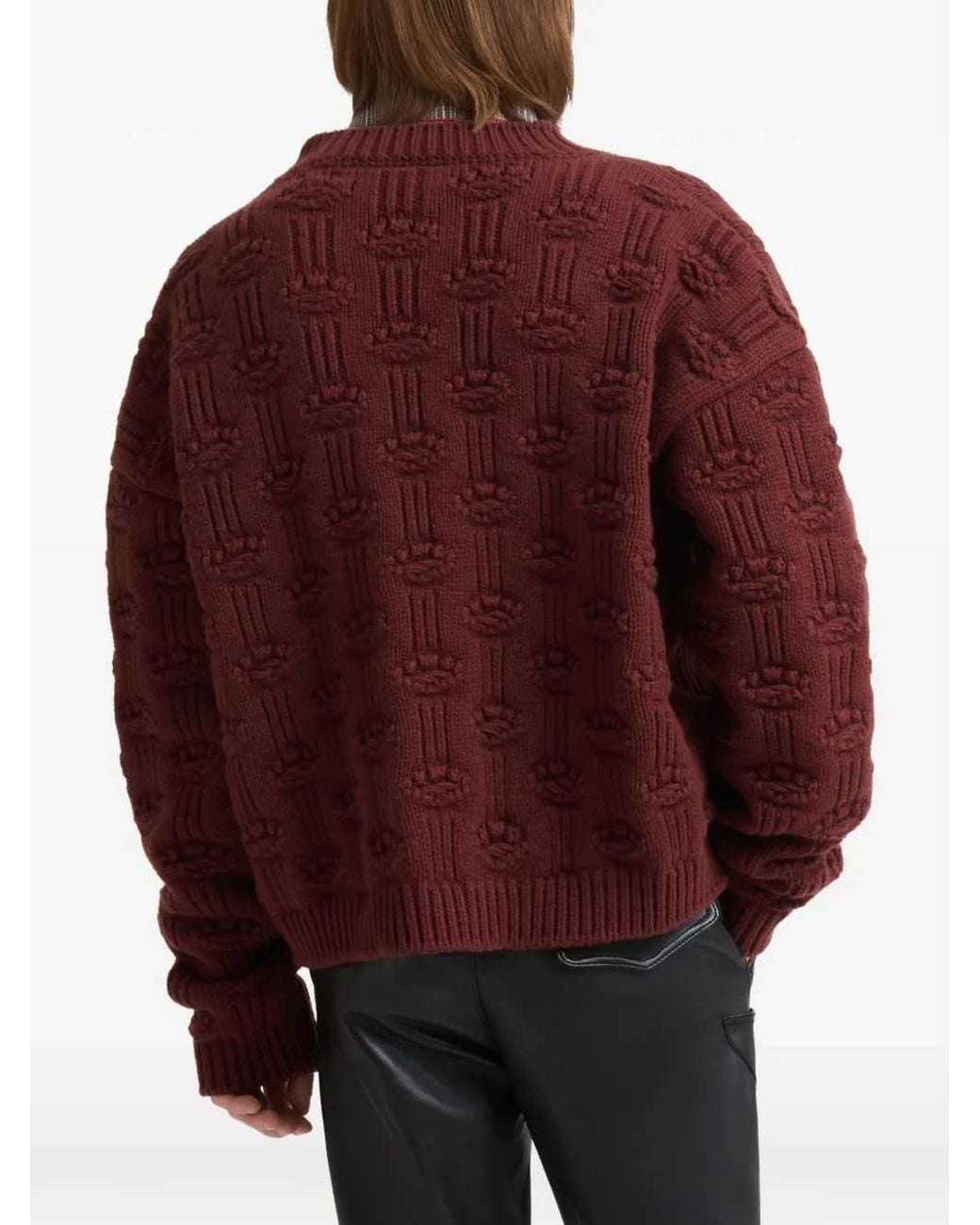 Marni Purple Wool And Cashmere Fisherman Cardigan for men