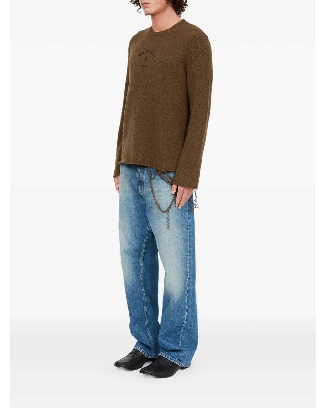 MM6 by Maison Margiela Green Wool-Blend Sweater for men
