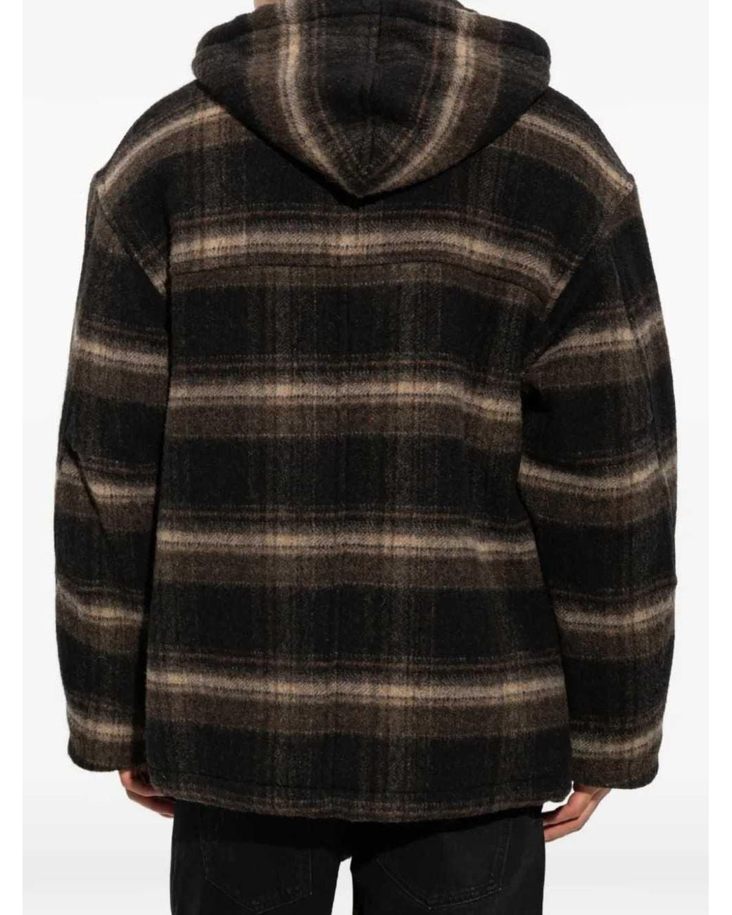 Isabel Marant Black Marant Kiril Hooded Checked Jacket for men