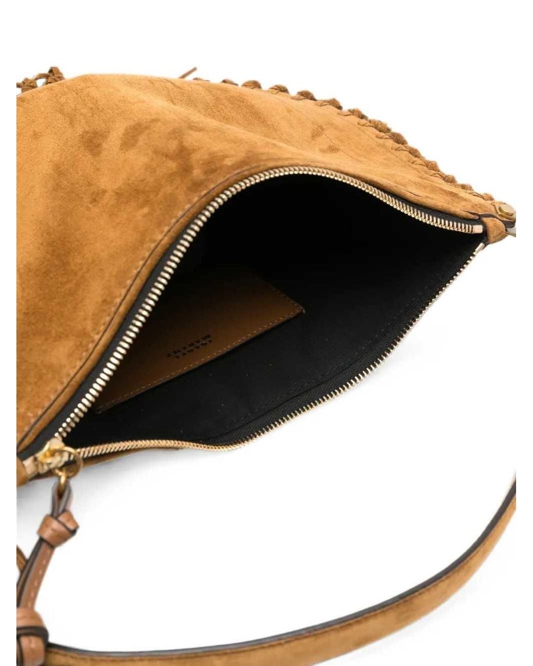 Isabel Marant Black Oskan Soft Bag With Zip And Fringe