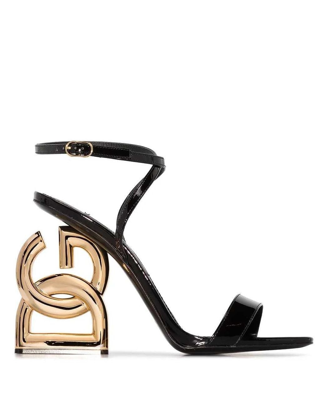 Dolce & Gabbana Black Dg Pop Keira Sandals