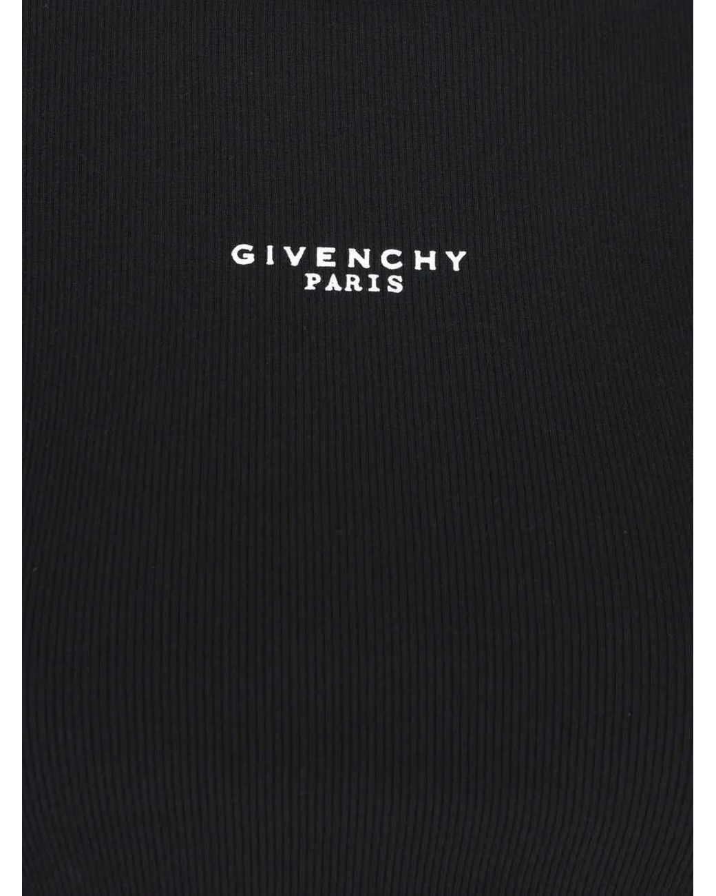 Givenchy Black Ribbed Tank Top
