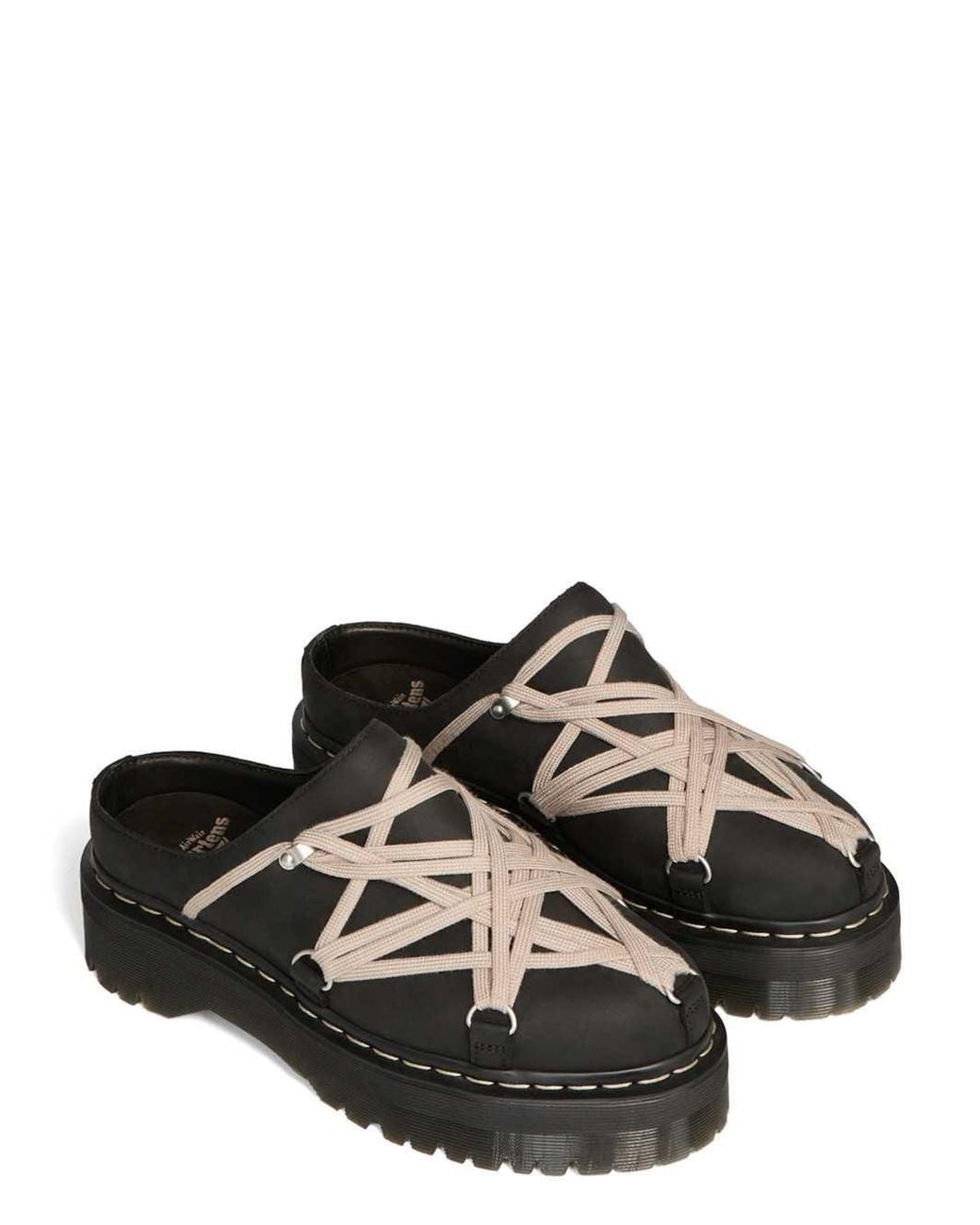 Dr. Martens Black Fw26 Mules With Quad