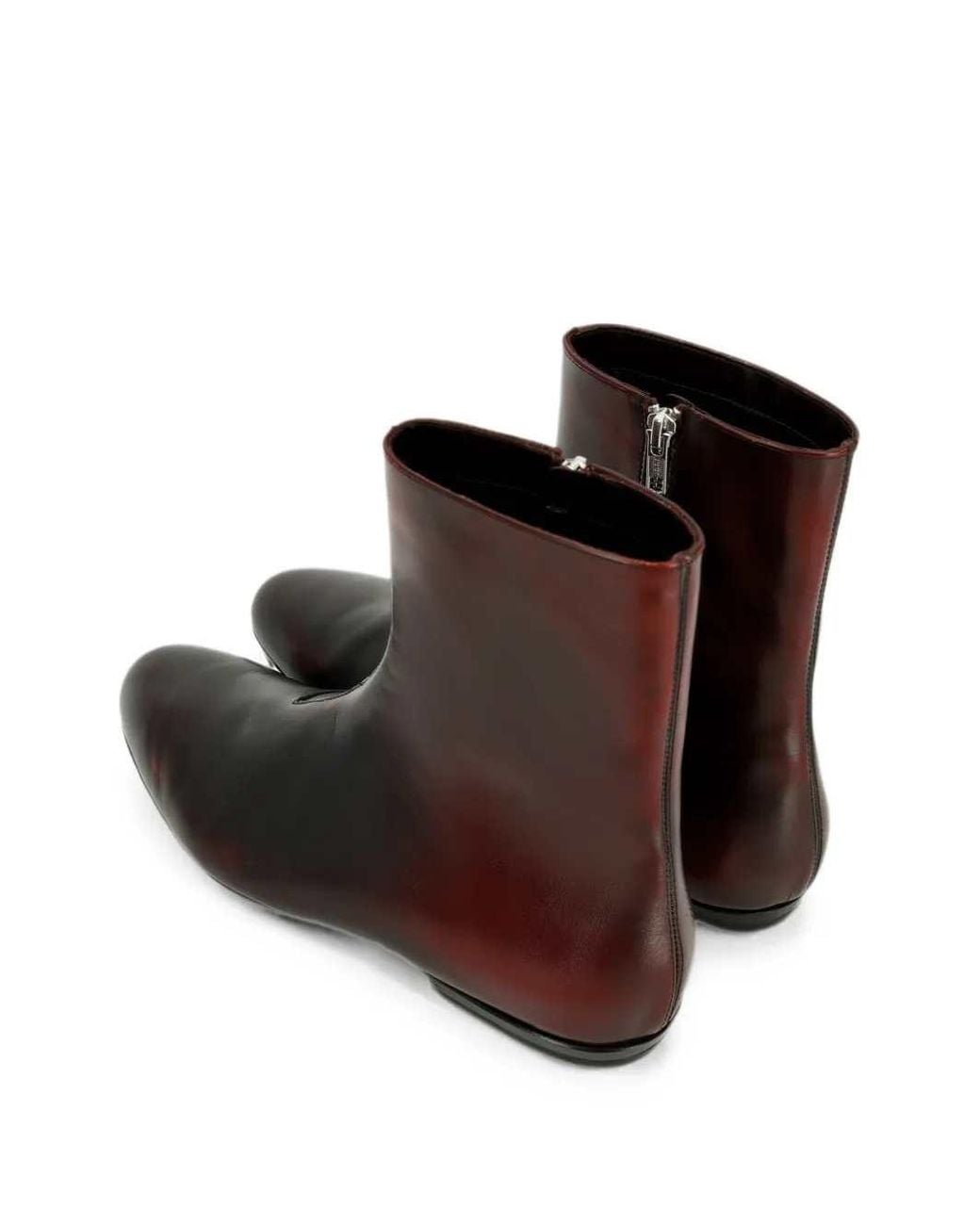 Dries Van Noten Brown Leather Sock Boots for men