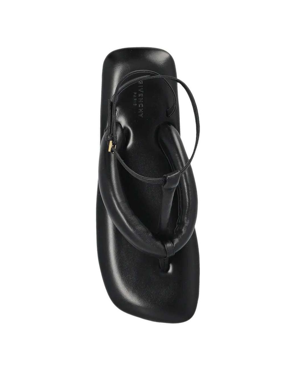 Givenchy Black Boudoir Flat Thong Sandals