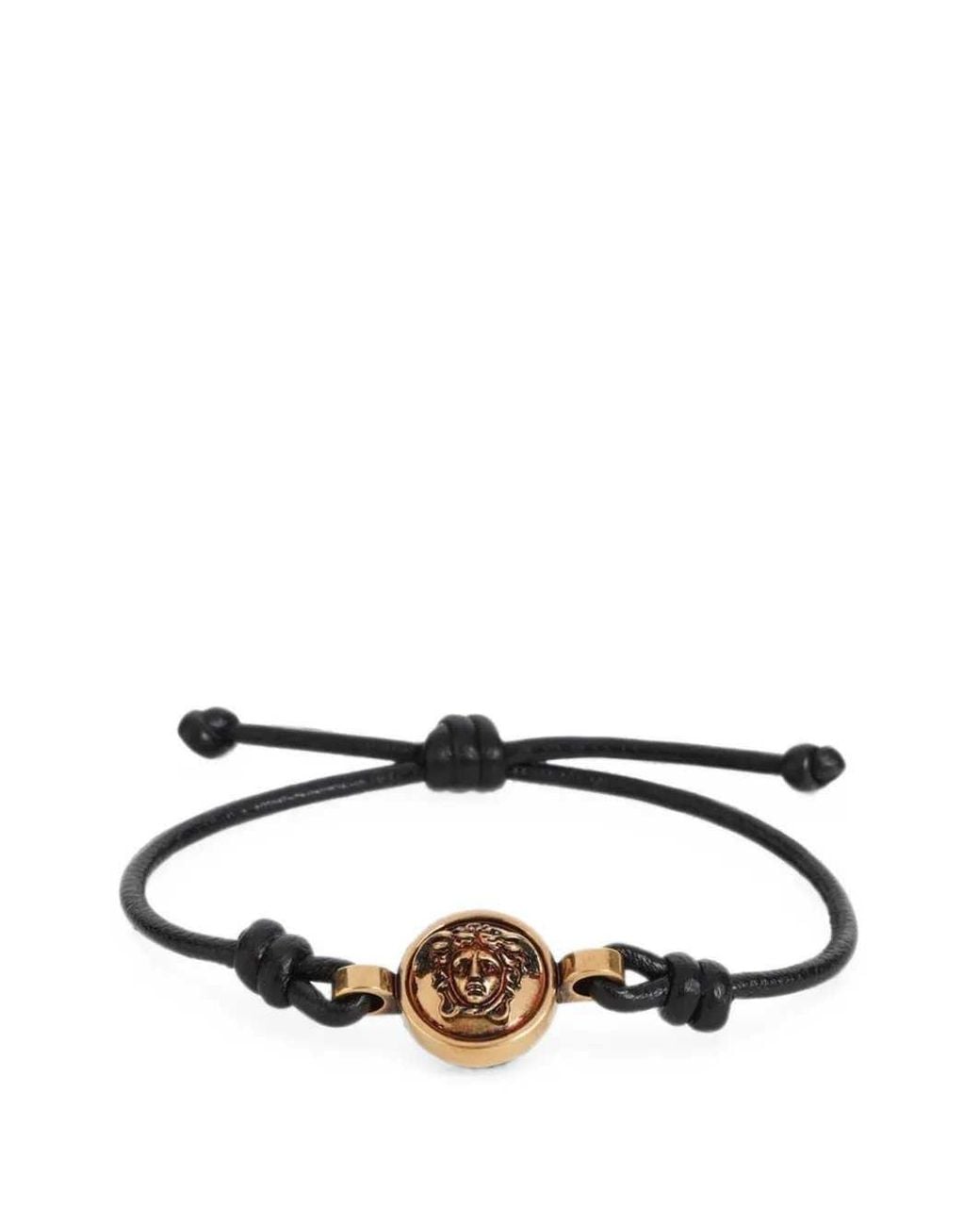 Versace White Medusa Leather Bracelets