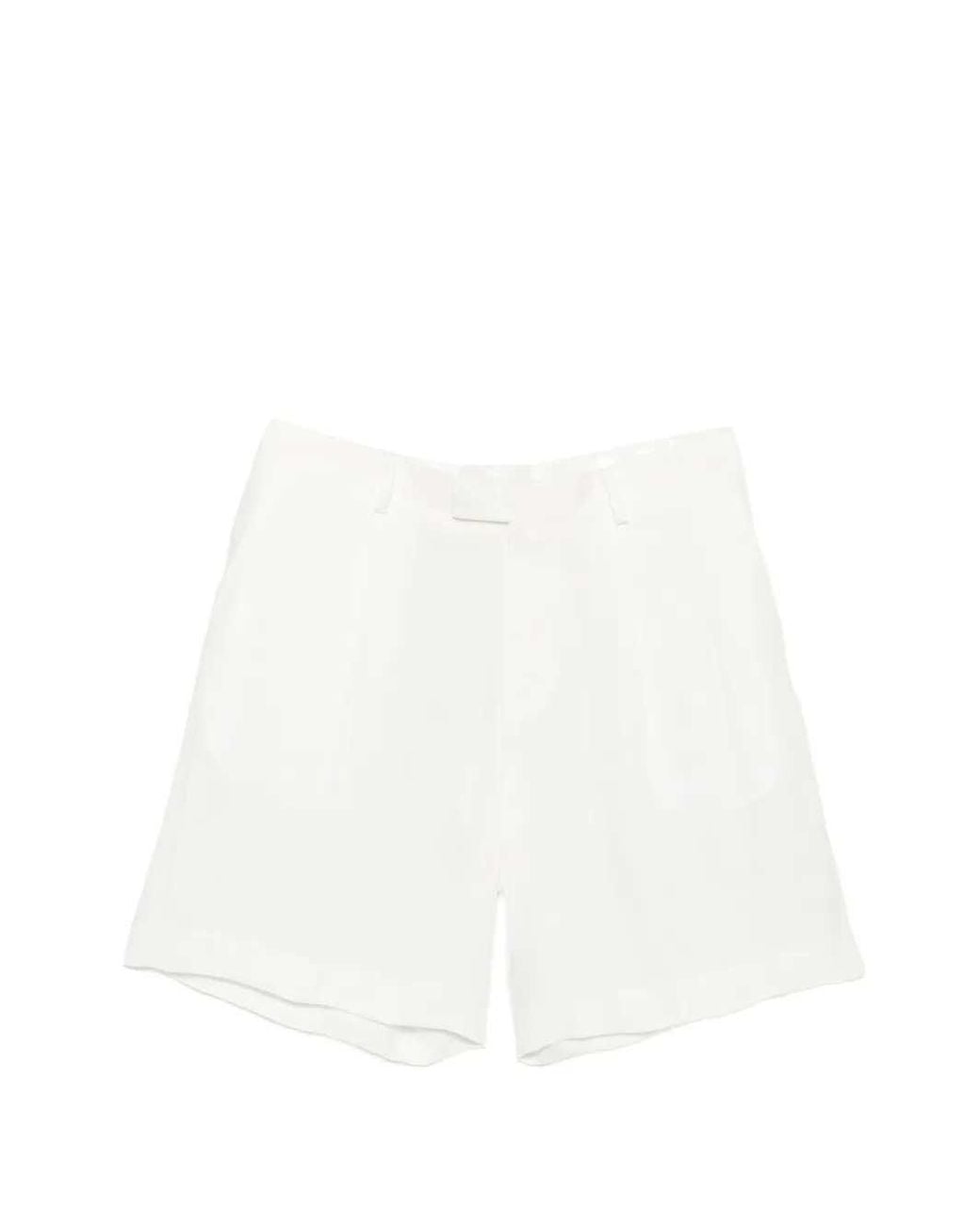Lardini White Paaramis Pleated Shorts for men