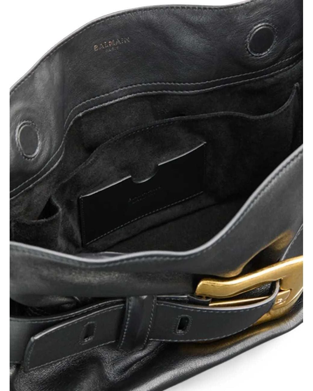 Balmain Black Medium Anthem Bag