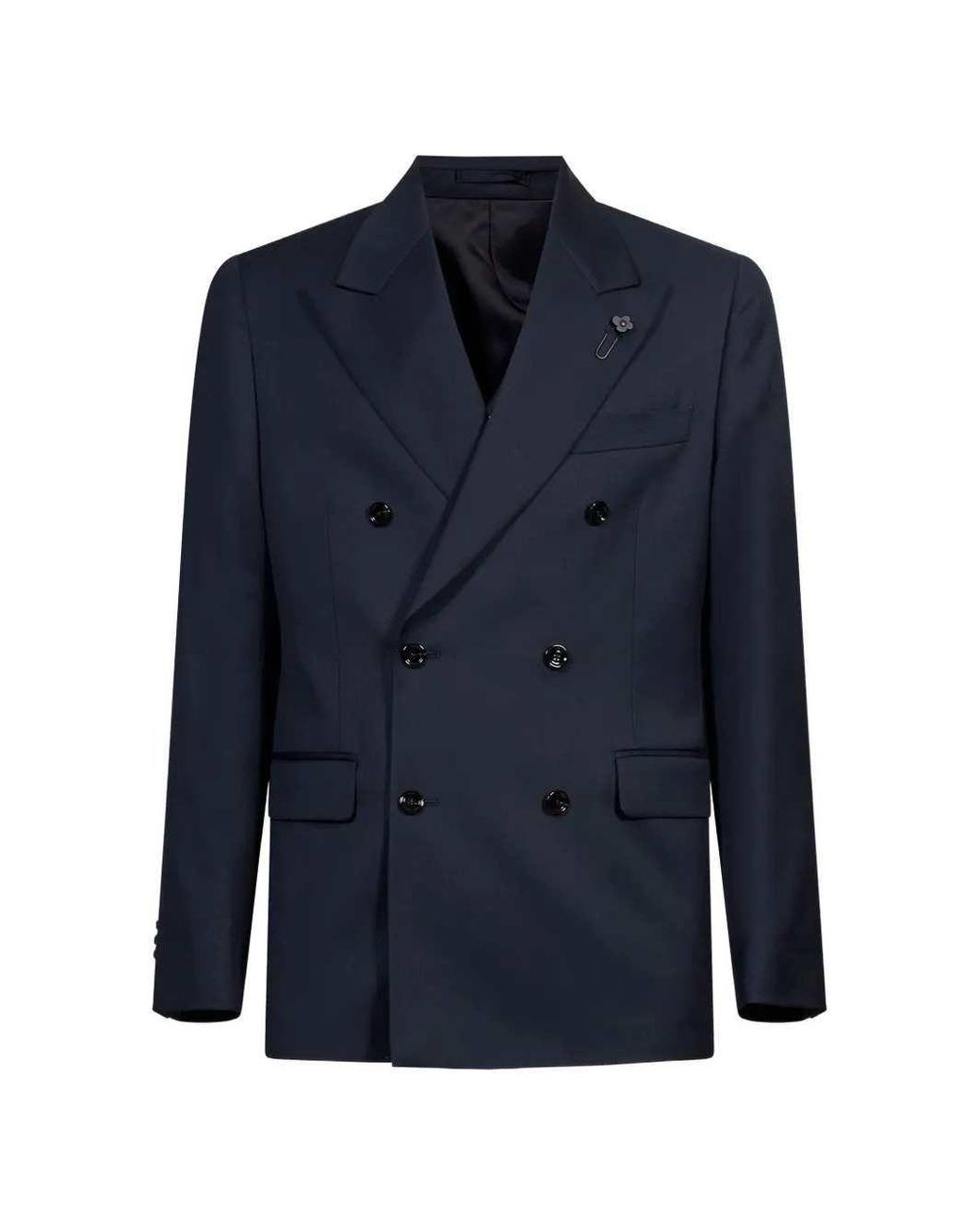 Lardini Blue Double-Breasted Suit for men