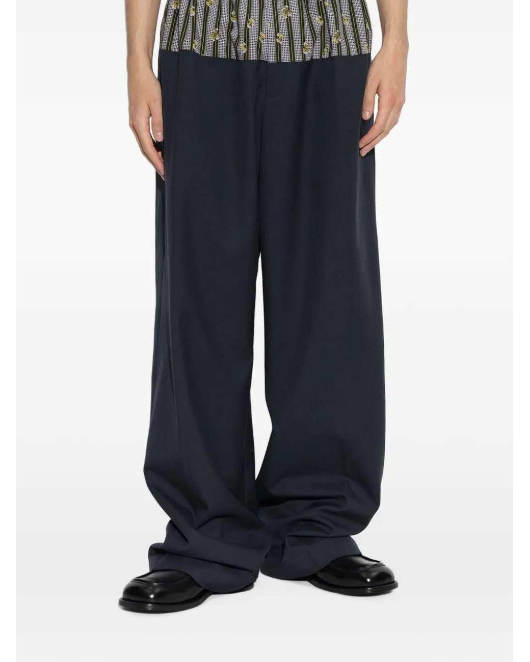 Dries Van Noten Blue Pablo 4265 M.W.Pants Nav for men