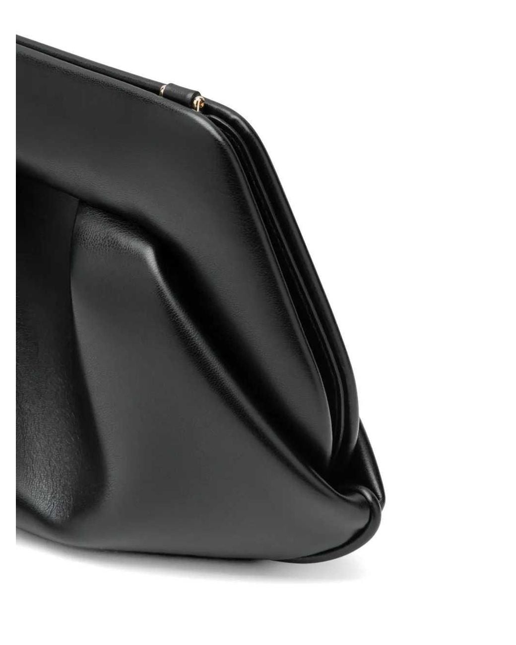 THEMOIRÈ Black Bios Ruched Clutch