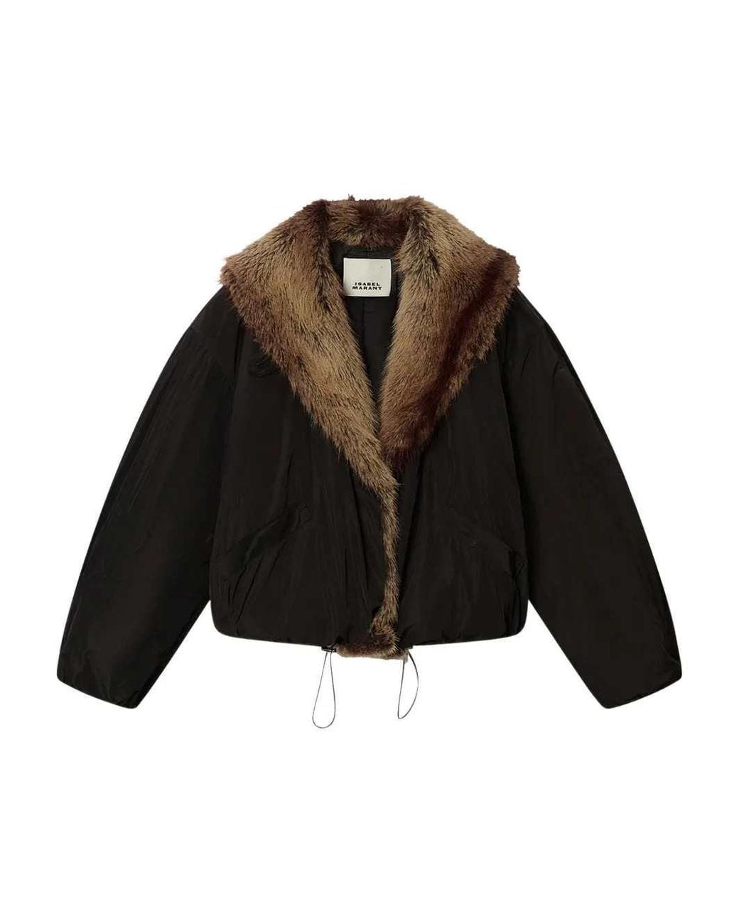 Isabel Marant Black Charone Short Faux-Fur Lined Parka