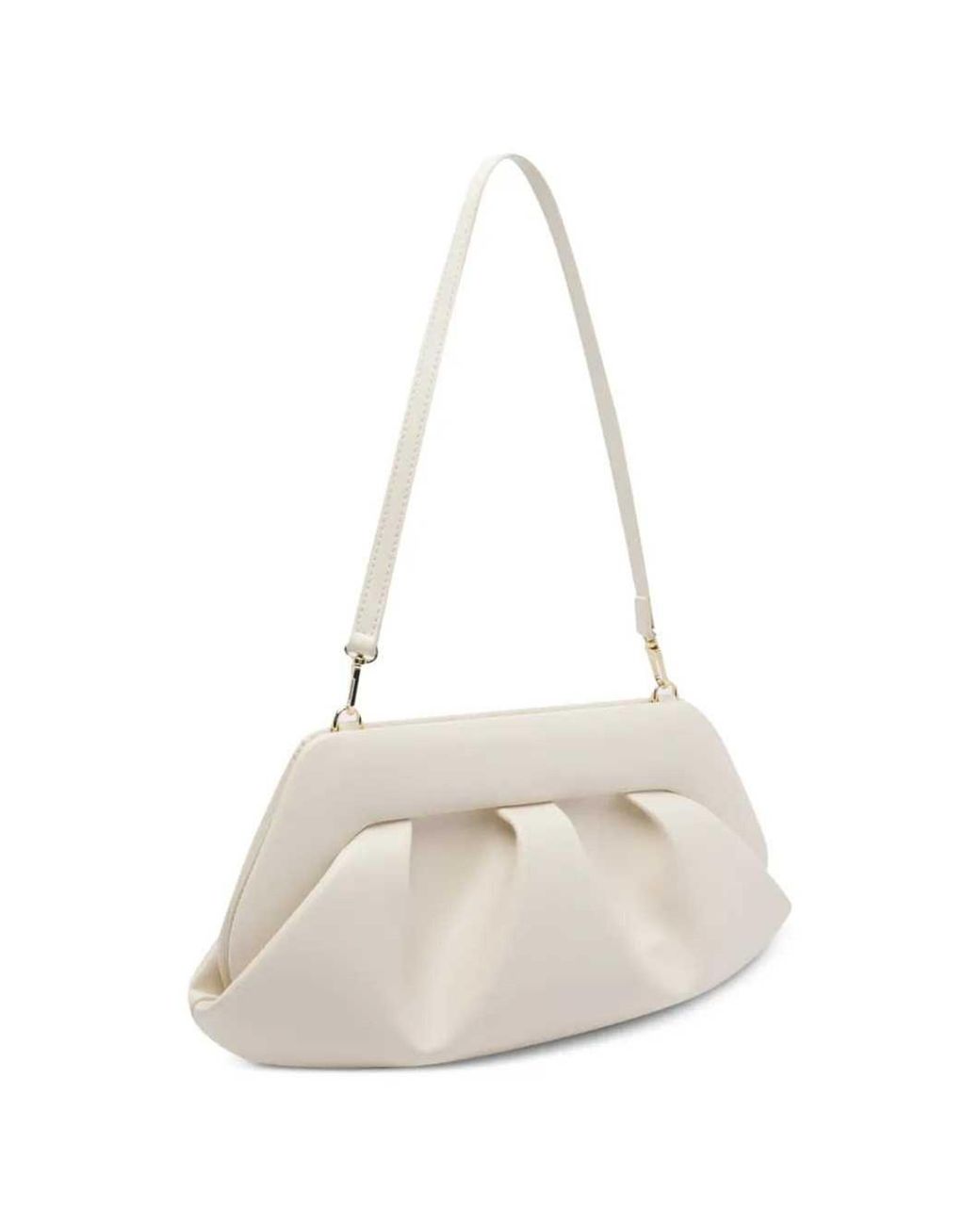 THEMOIRÈ White Bios Pleated Shoulder Bag