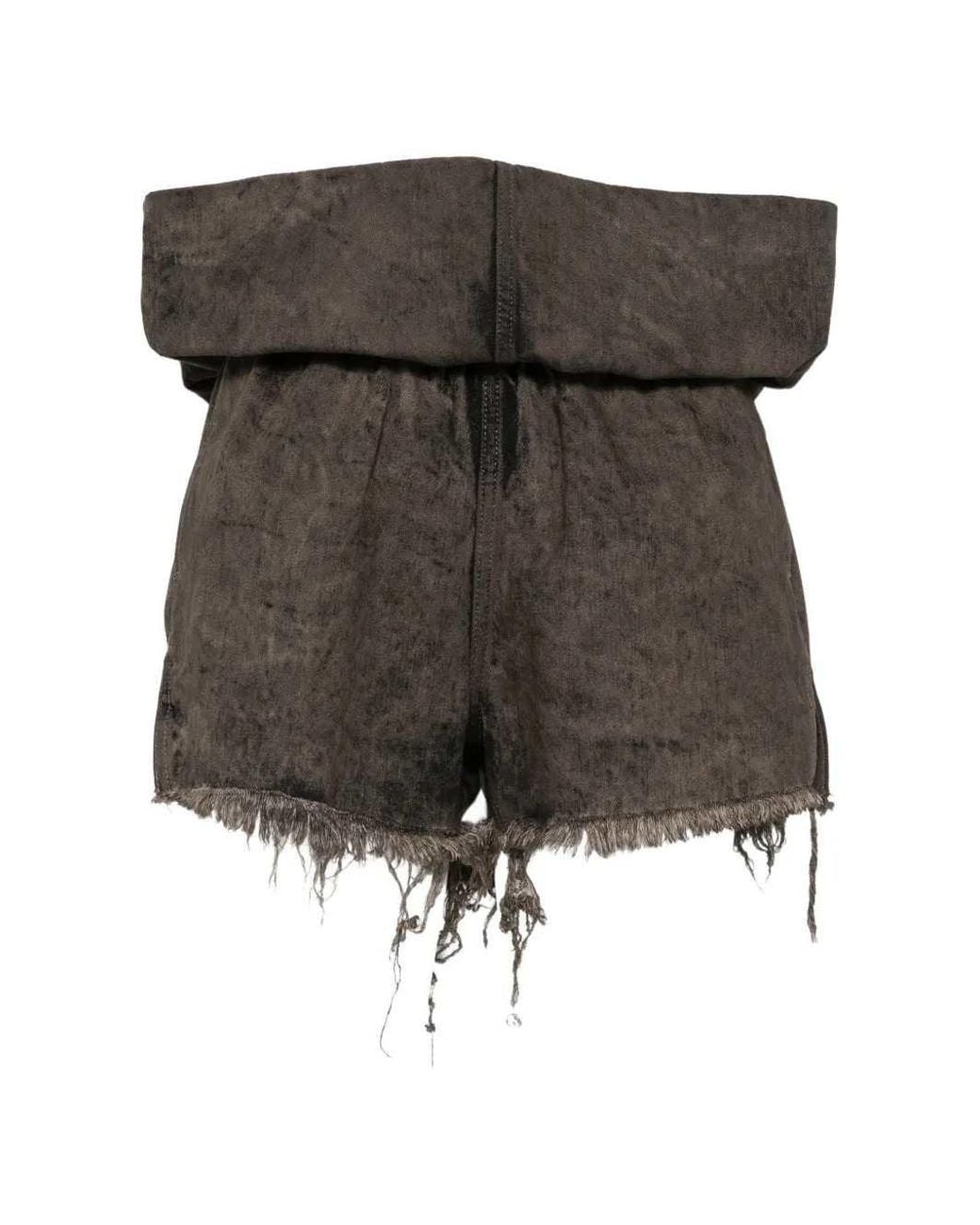Rick Owens Gray Ribbed Trousers