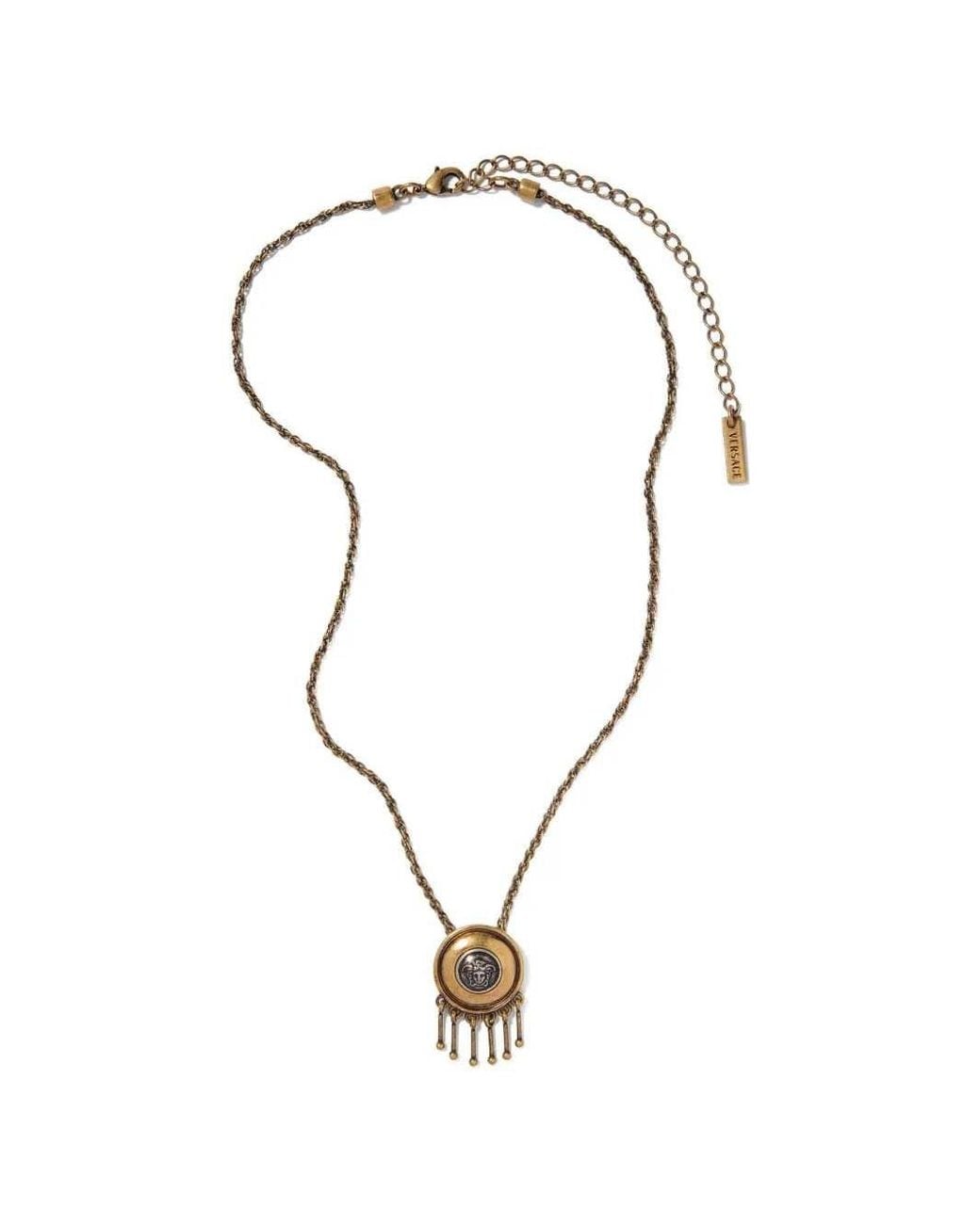 Versace White Shield Necklaces