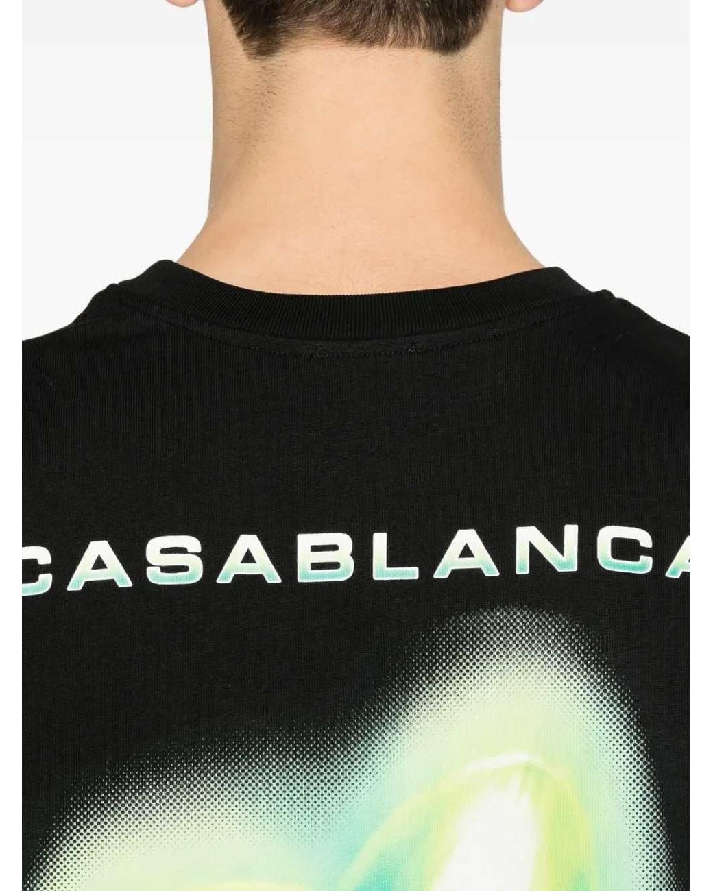 Casablanca Black Classic Graphic Tee for men