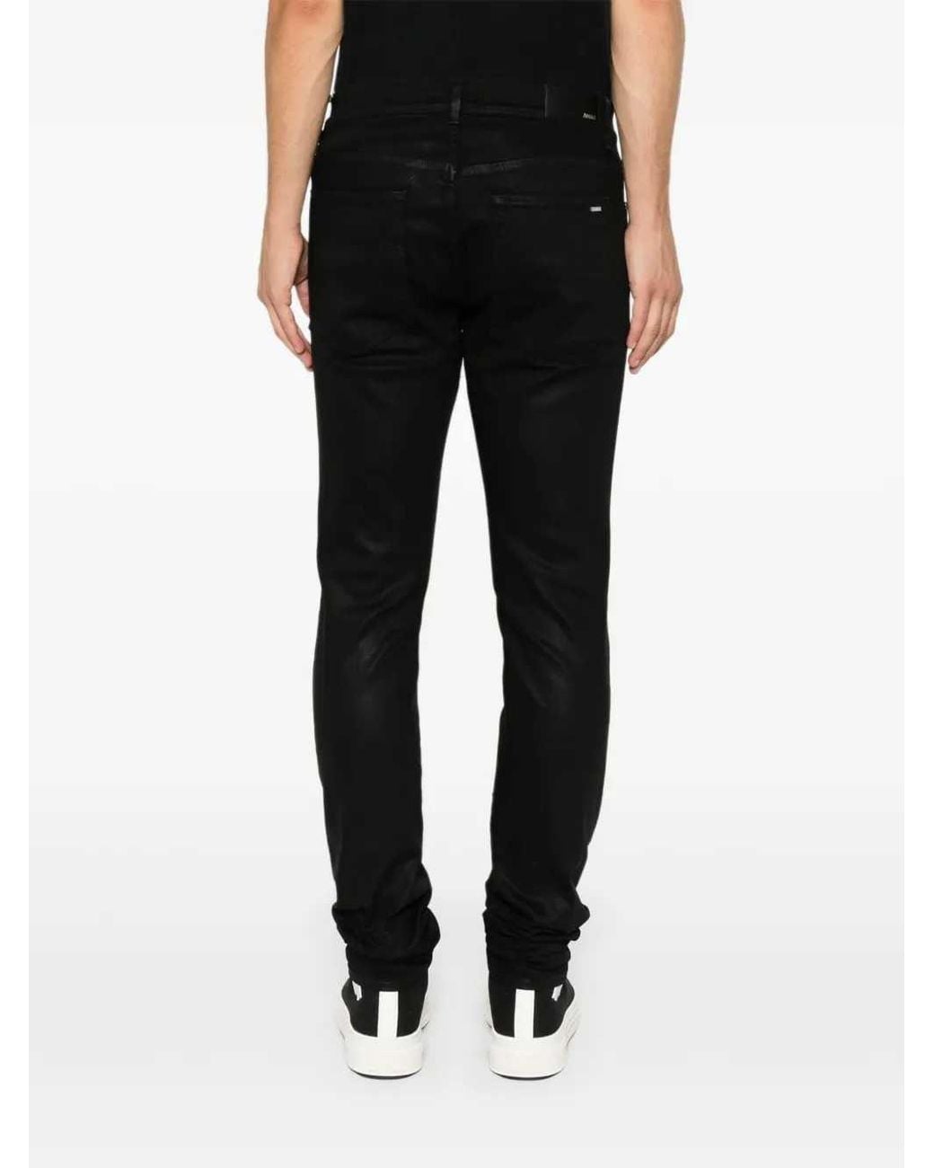Amiri Black Distressed-Effect Jeans for men