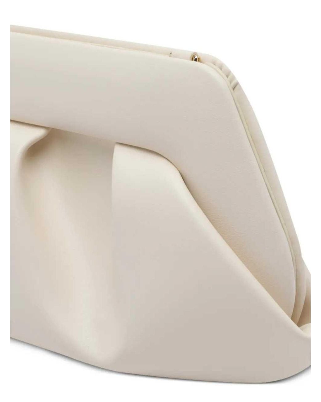 THEMOIRÈ White Bios Pleated Shoulder Bag
