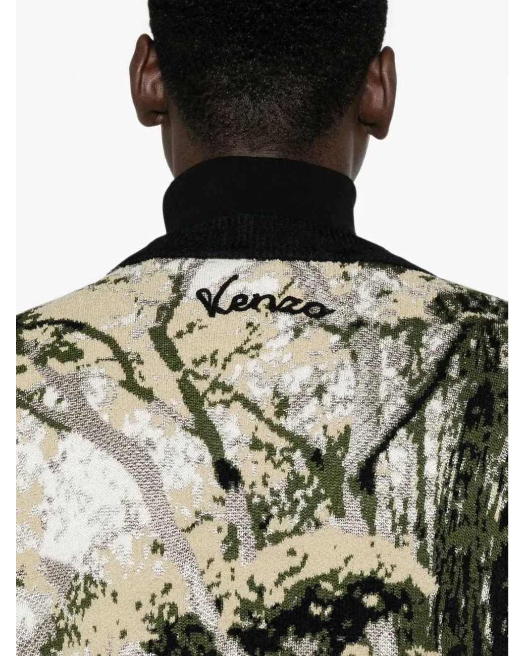 KENZO Black Japanese Garden Cardigan for men