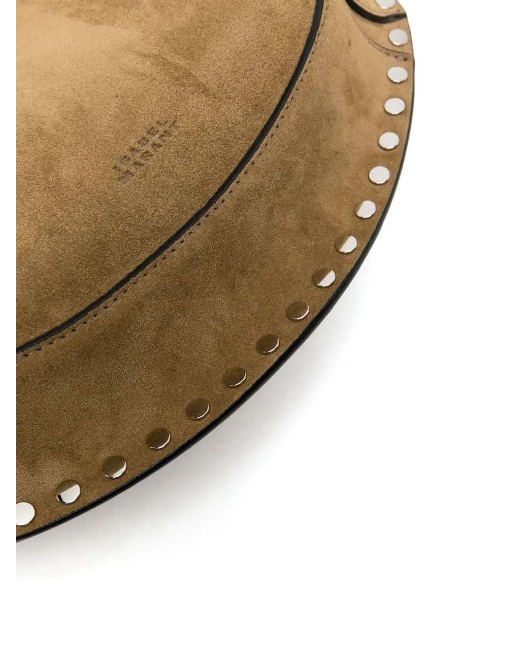 Isabel Marant Brown Oskan Moon Shoulder Bag With Decorative Studs