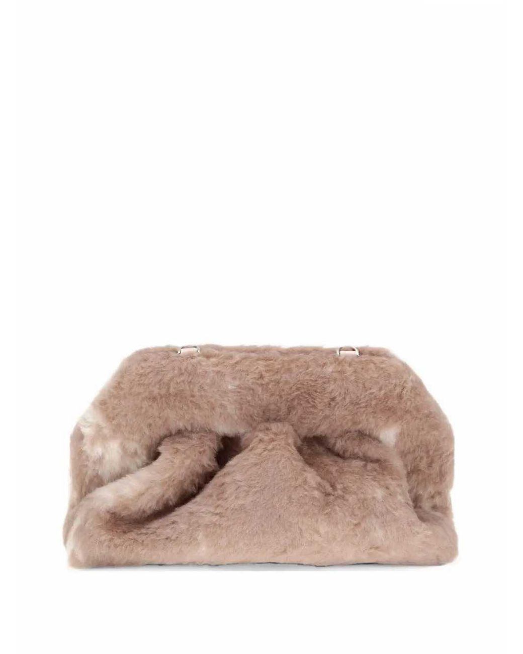 THEMOIRÈ Multicolor Bios Medium Fur Potato Clutch