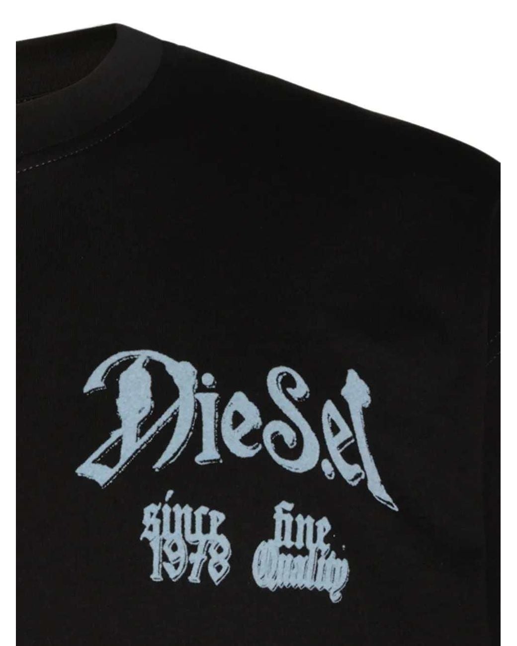 DIESEL Black Logo T-Shirt for men