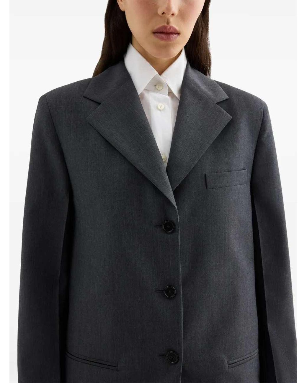 Jil Sander Blue Tailored Wool Jacket