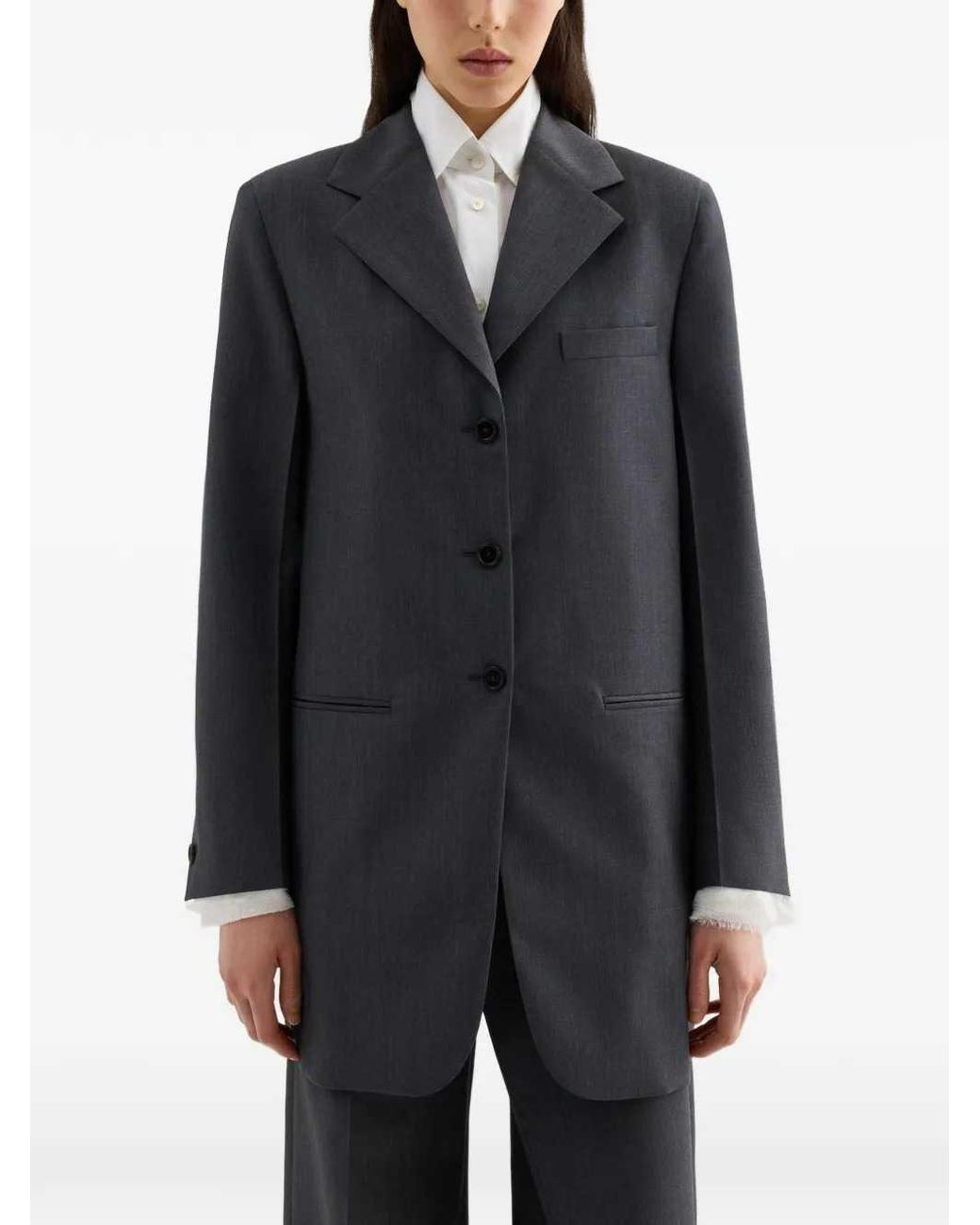 Jil Sander Blue Tailored Wool Jacket