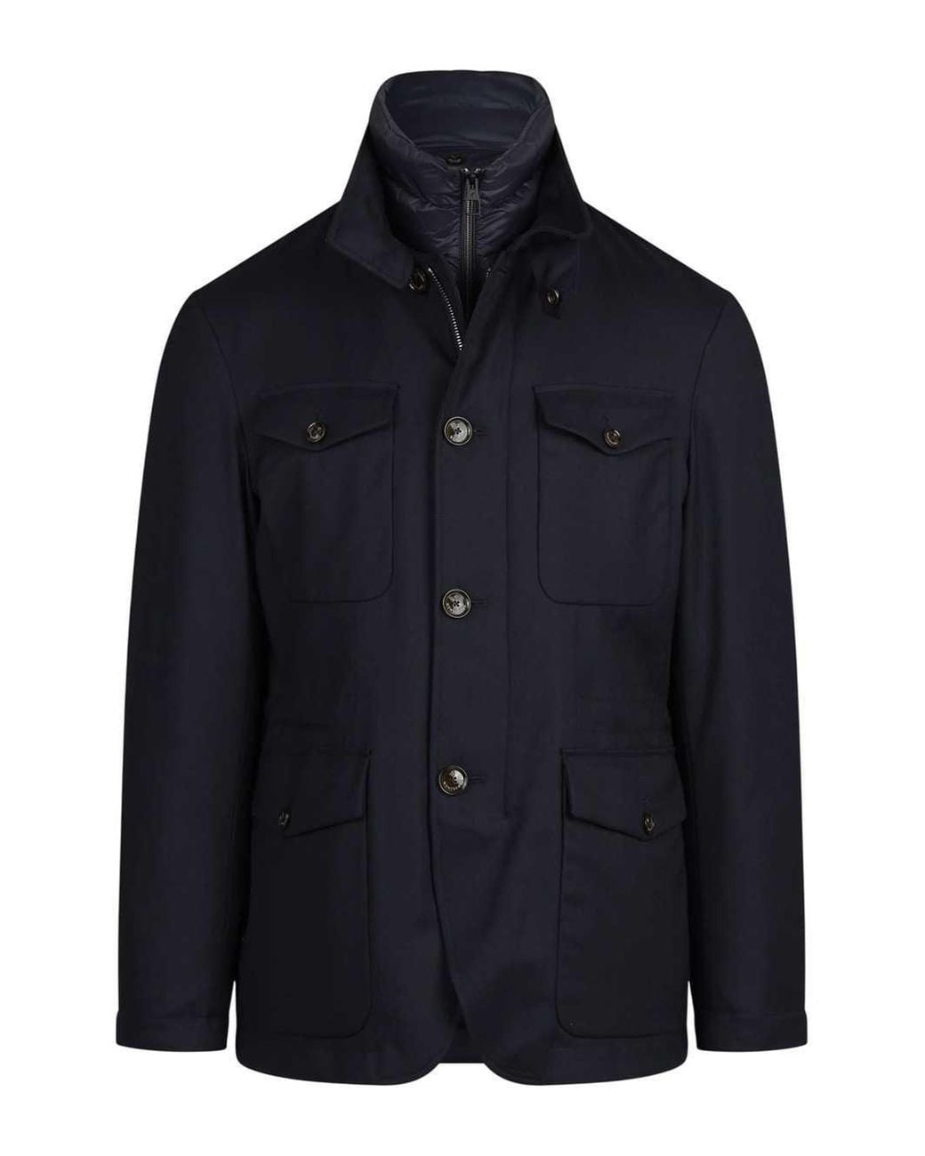 Montecore Blue Virgin Wool Padded Jacket for men