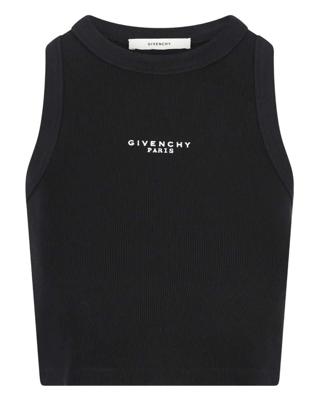 Givenchy Black Ribbed Tank Top