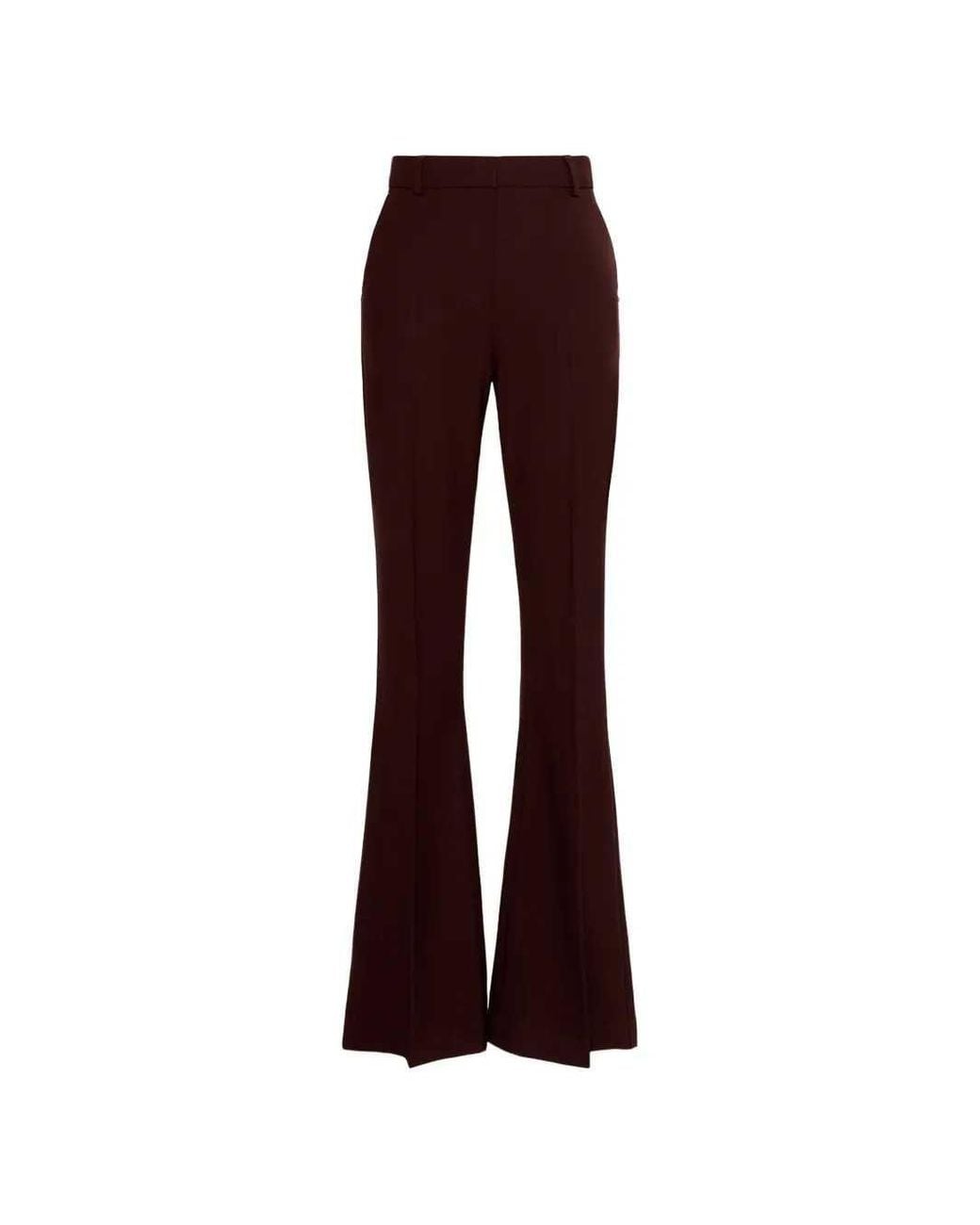 Sportmax Purple Flared Trousers With Pressed Crease