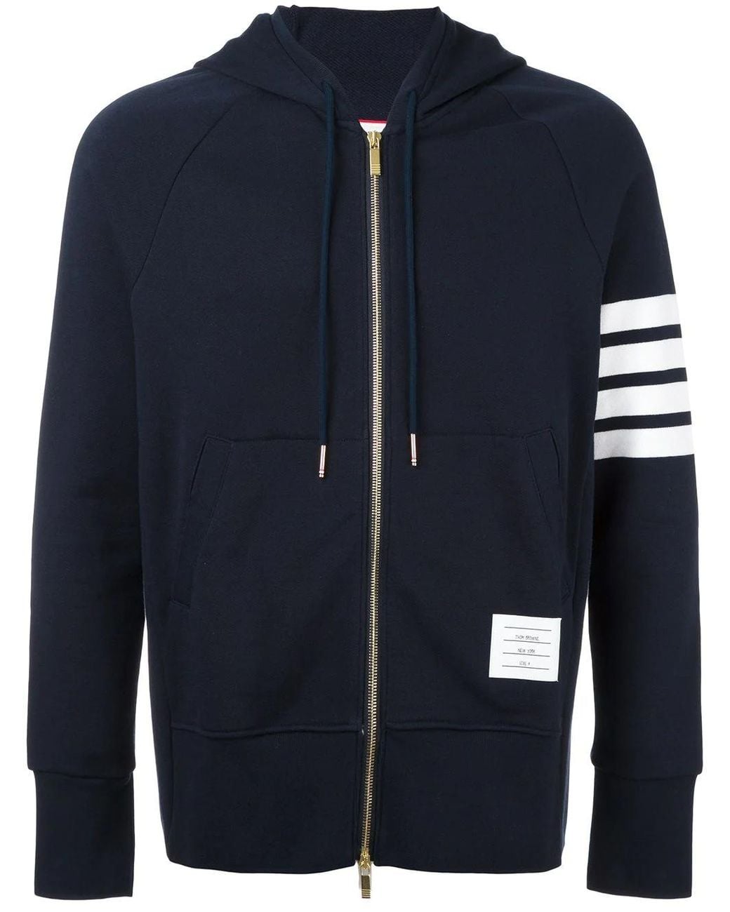 Thom Browne Blue Sweatshirt With 4-Stripe Detail for men