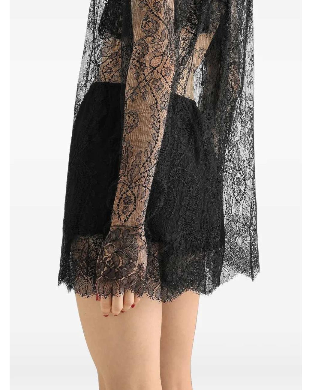 Dolce & Gabbana Gray Chantilly Top