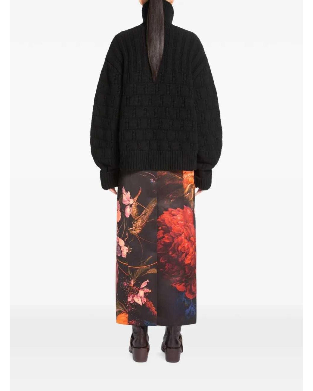 Dries Van Noten Black Wool Cardigan