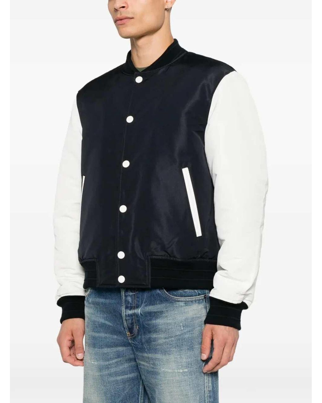Givenchy Black Embroidered Logo Bomber Jacket for men