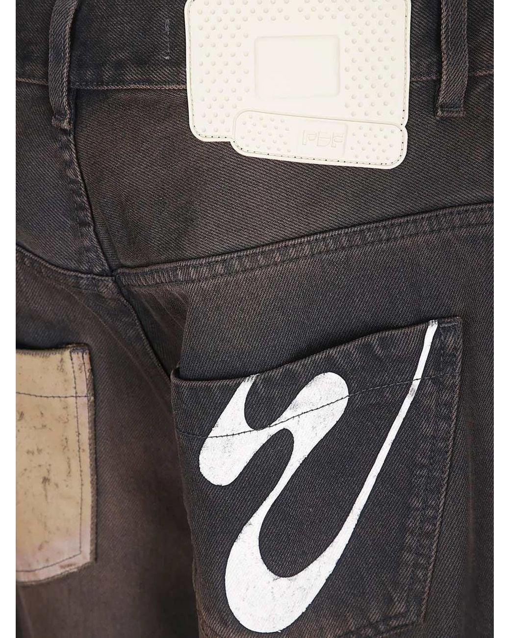 PDF Gray Printed Jeans for men