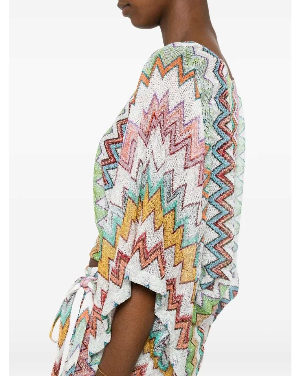 Missoni White Blouse With Zigzag Pattern