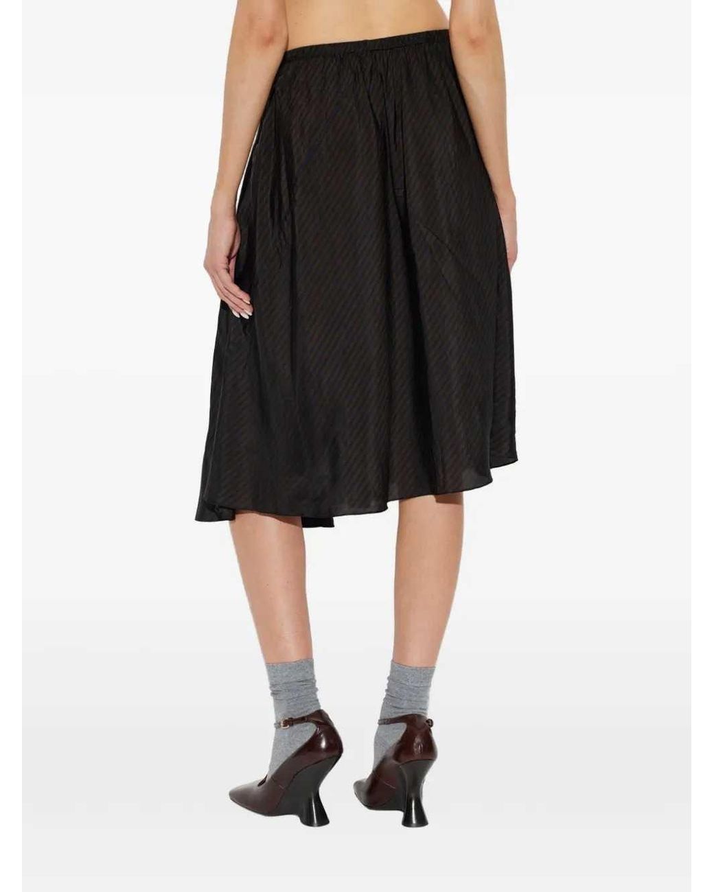 Dries Van Noten Black Sibanna 4284 W.W. Skirt Dbrn