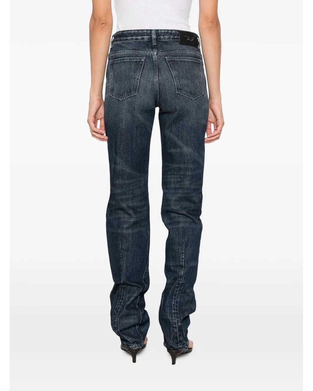 DIESEL Blue Wide-Neck Tank Top