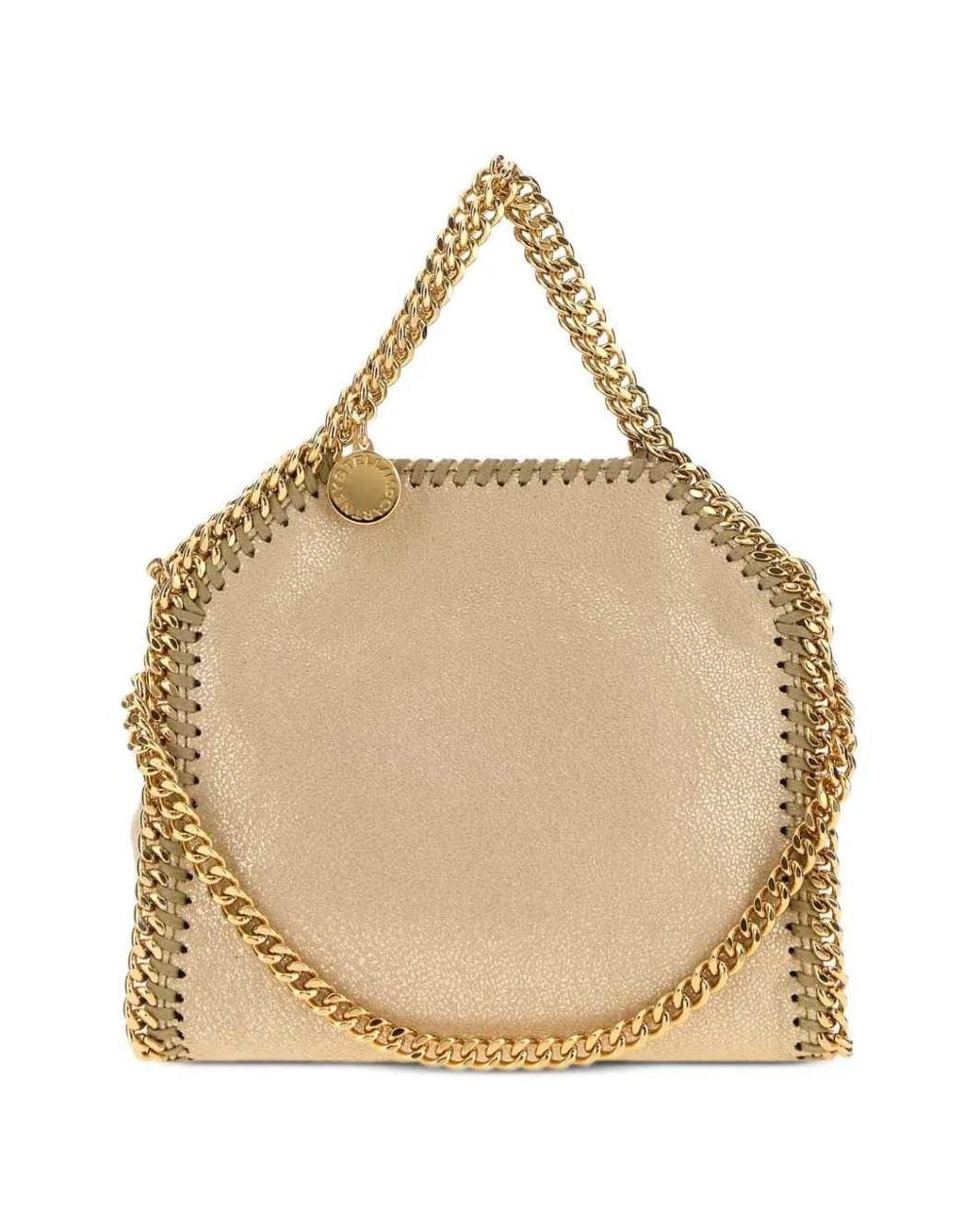 Stella McCartney Natural Falabella Micro Tote Bag With Chain