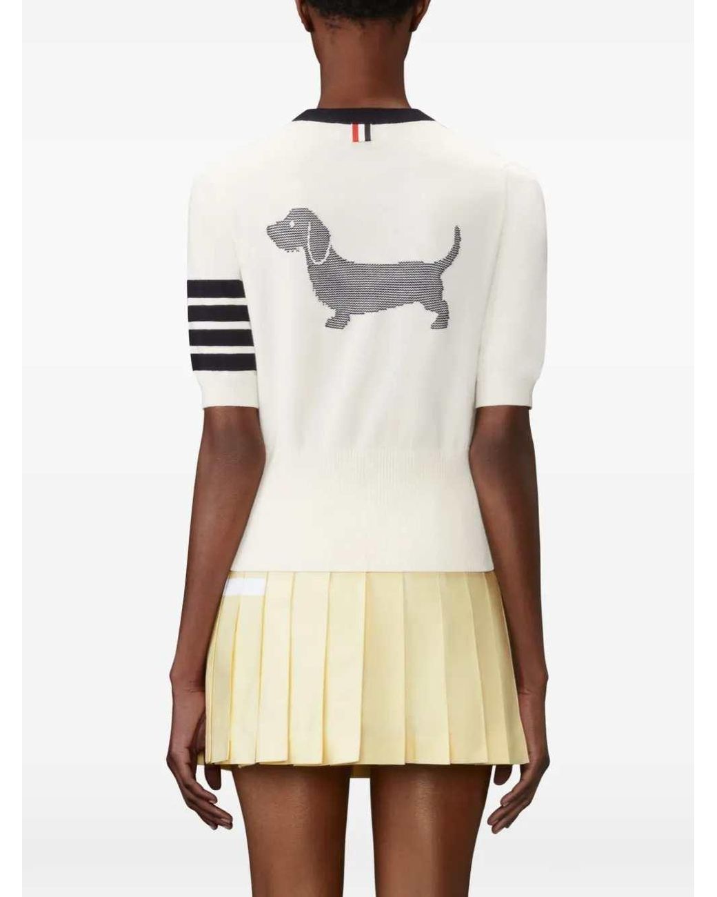 Thom Browne White Hector Jersey T-Shirt With 4-Bar Detail