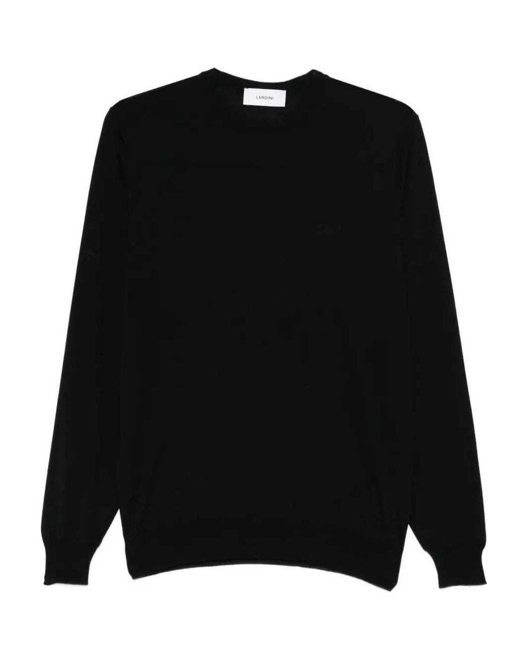 Lardini Black Wool Turtleneck Sweater for men
