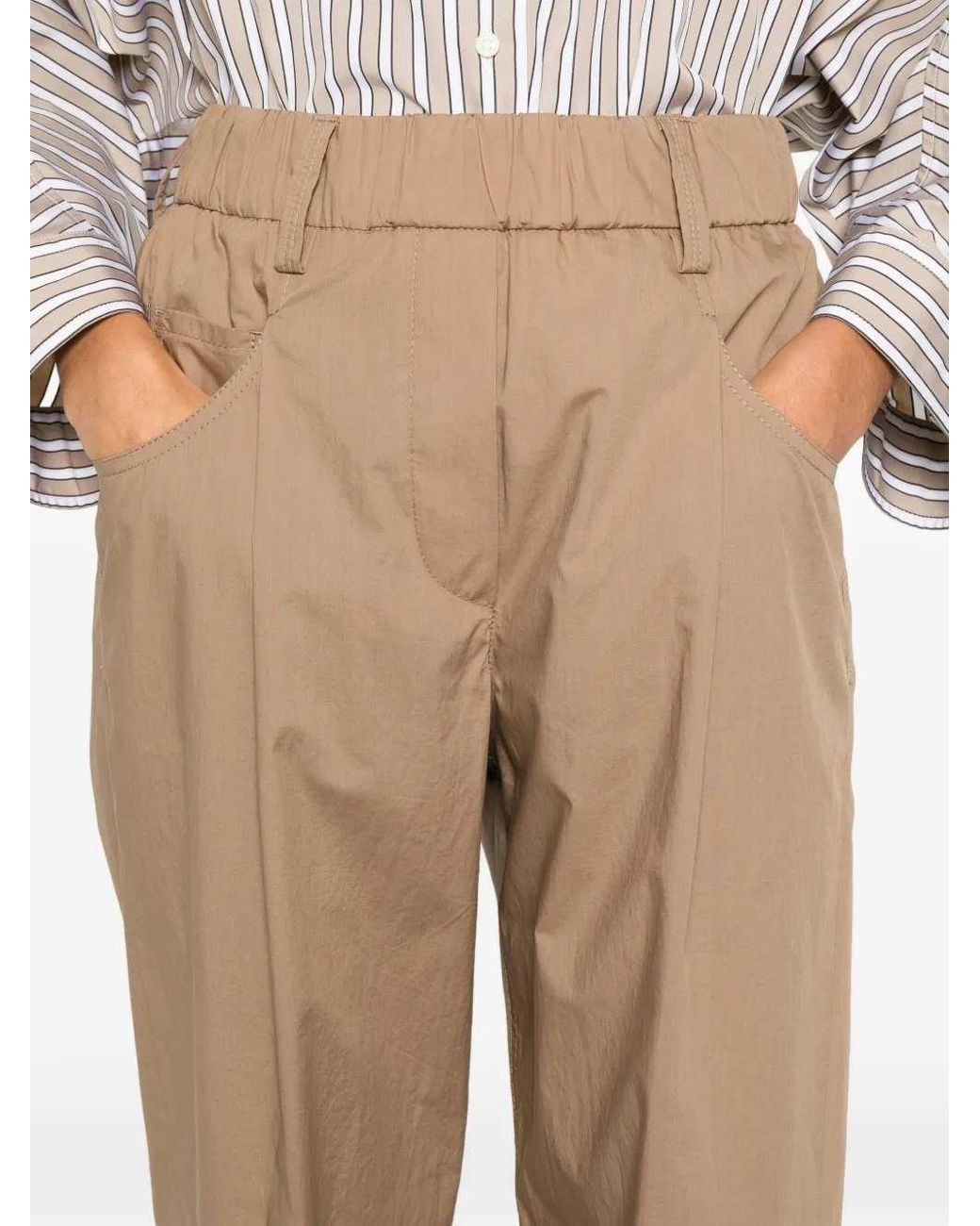 Brunello Cucinelli Natural Stretch Pants