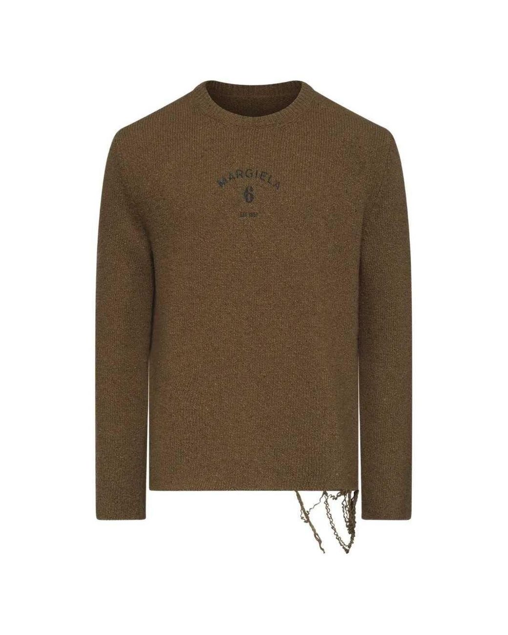 MM6 by Maison Margiela Green Wool-Blend Sweater for men