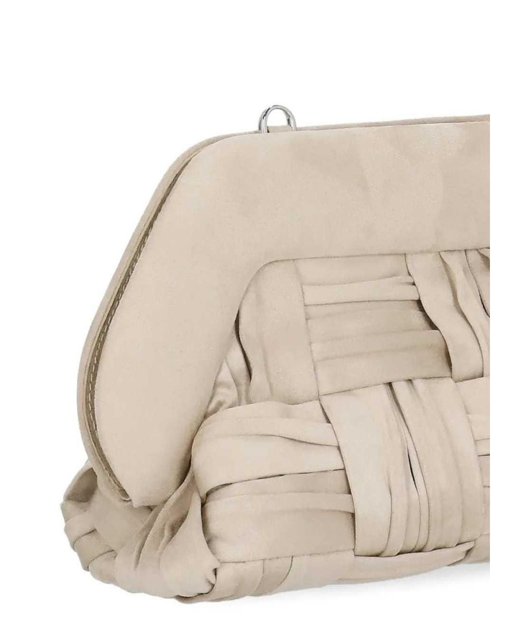 THEMOIRÈ Natural Bios Medium Woven Clutch