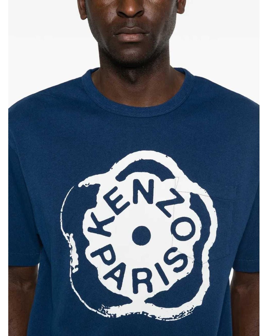 KENZO Blue Boke Flower 2.0 Classic T-Shirt for men